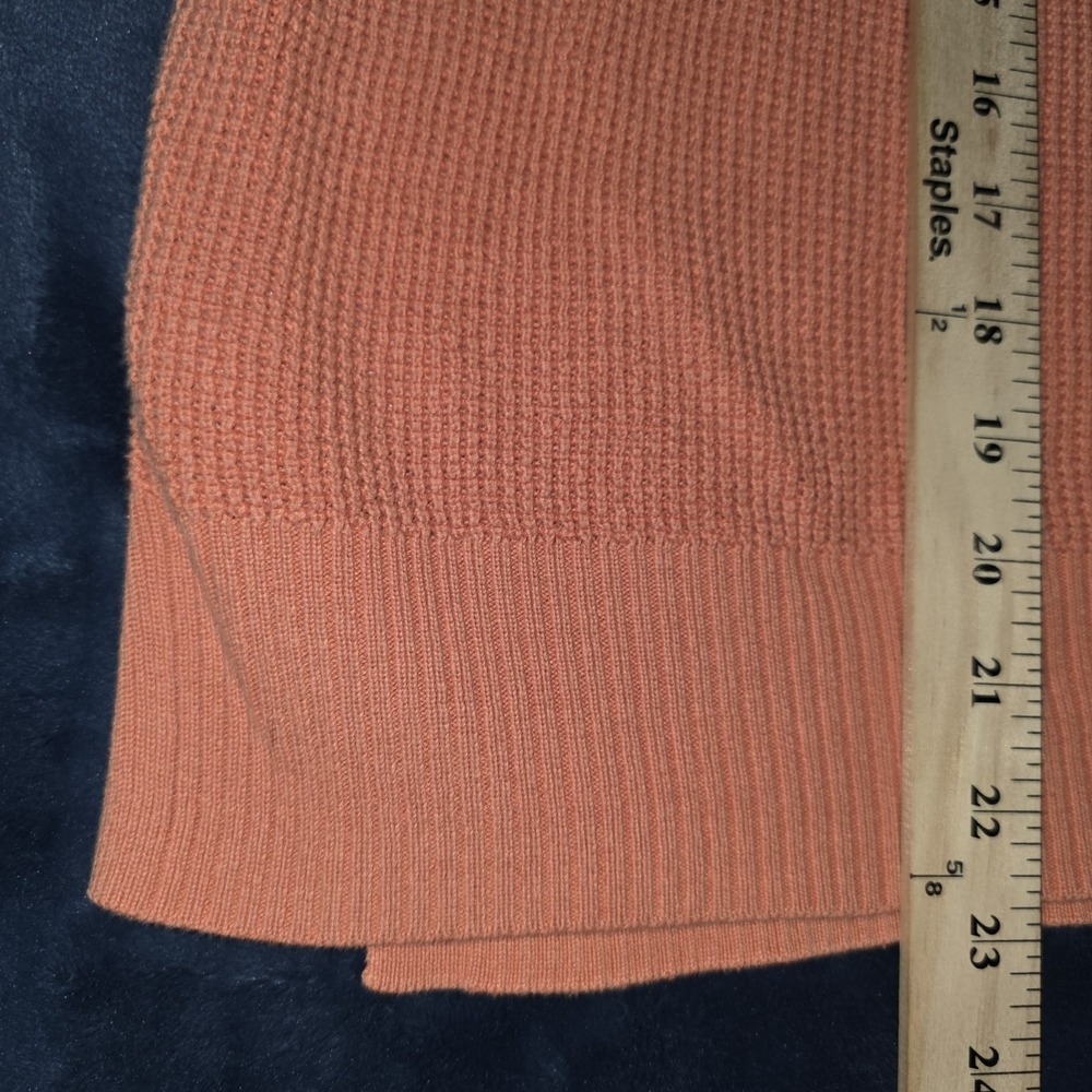 Eddie Bauer Waffle Knit Sweater 2XL XXL Orange & Pink‎ 2 Pc Crewneck Shirt Lot - Picture 11 of 12